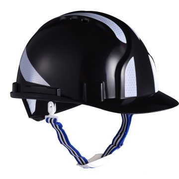 W-036 High density ABS Shell Safety Helmet Work Helmet  Black